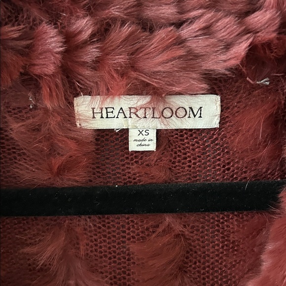 Heartloom Rosa Rabbit Fur Jacket Wine - Picture 7 of 12